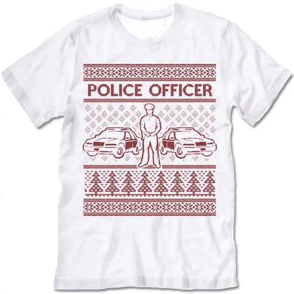 Police Officer Christmas T-Shirt