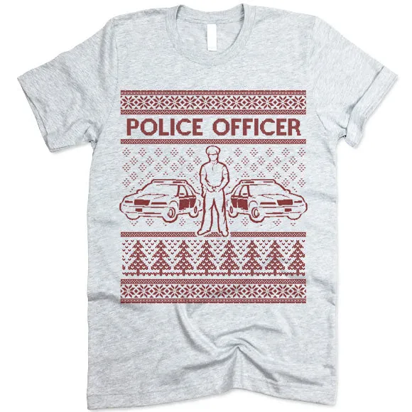 Police Officer Christmas T-Shirt