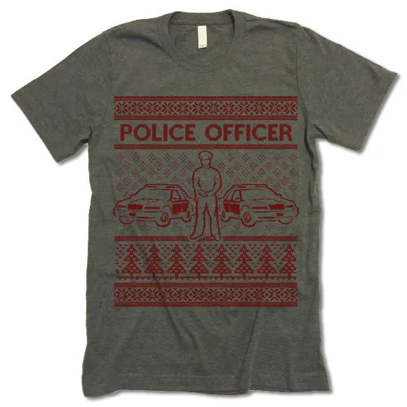 Police Officer Christmas T-Shirt