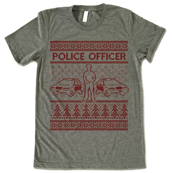 Police Officer Christmas T-Shirt