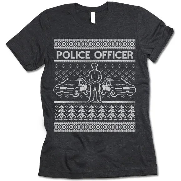Police Officer Christmas T-Shirt