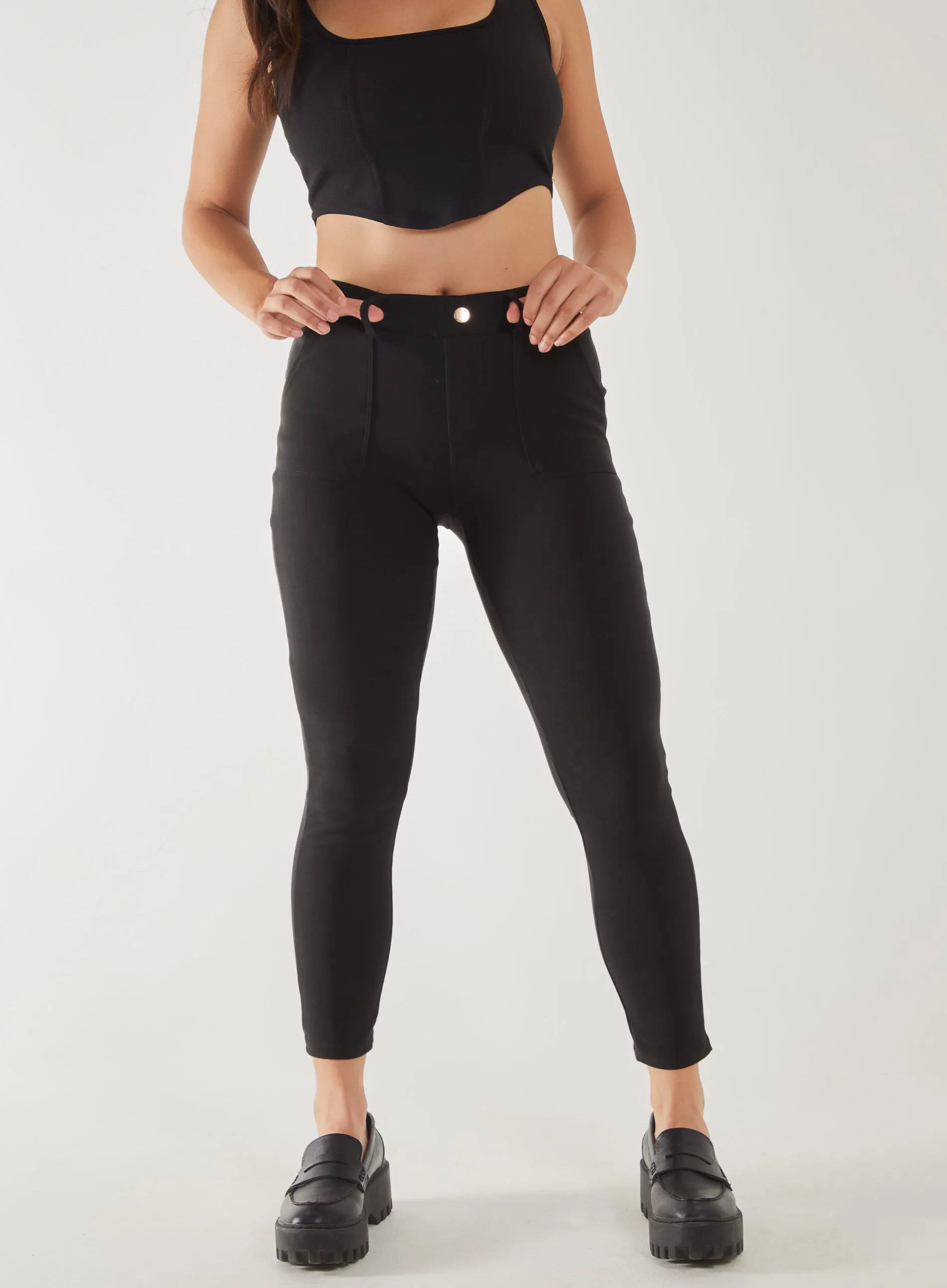 Ponte Pocket Slim Fit Trousers