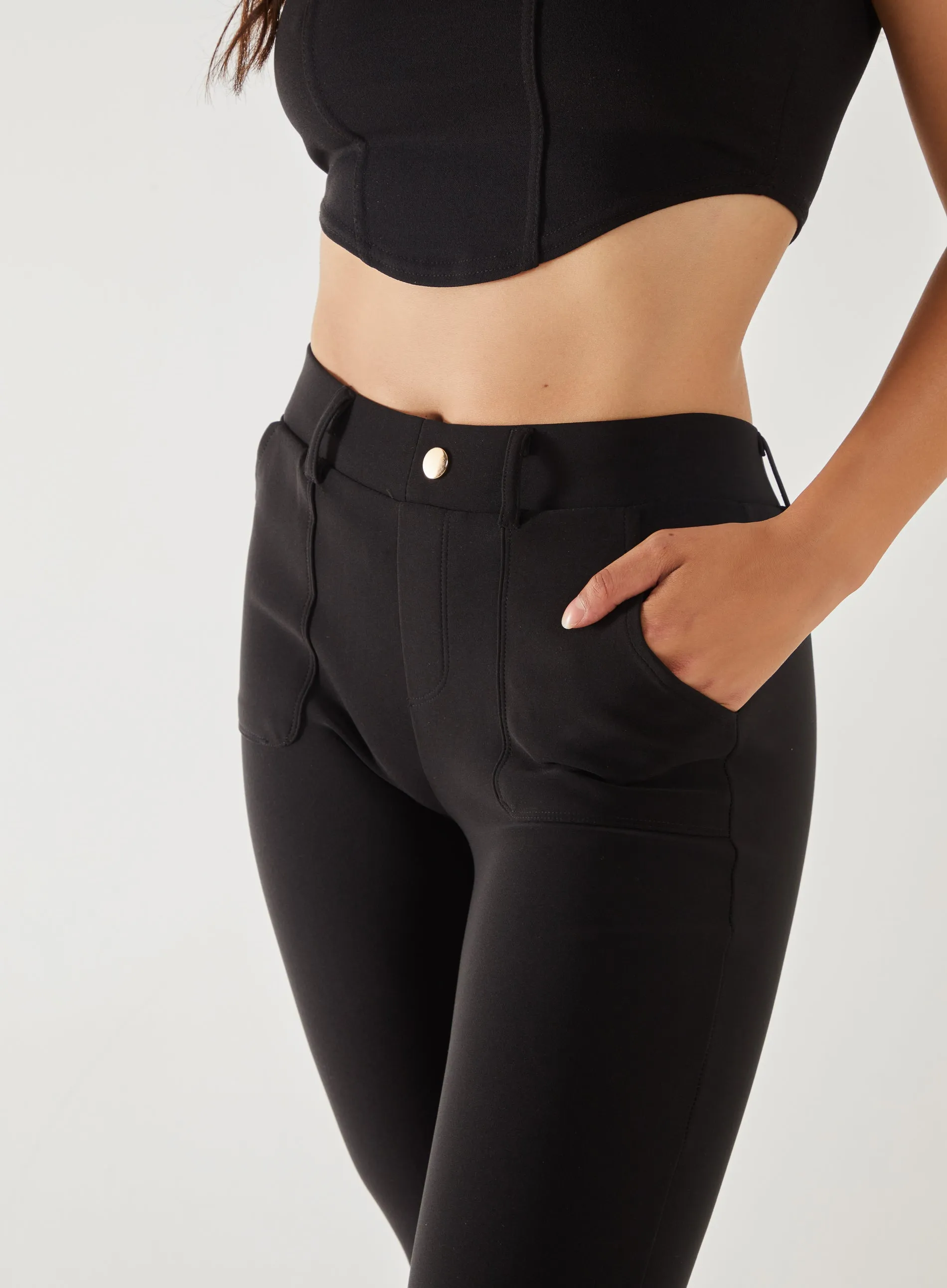 Ponte Pocket Slim Fit Trousers