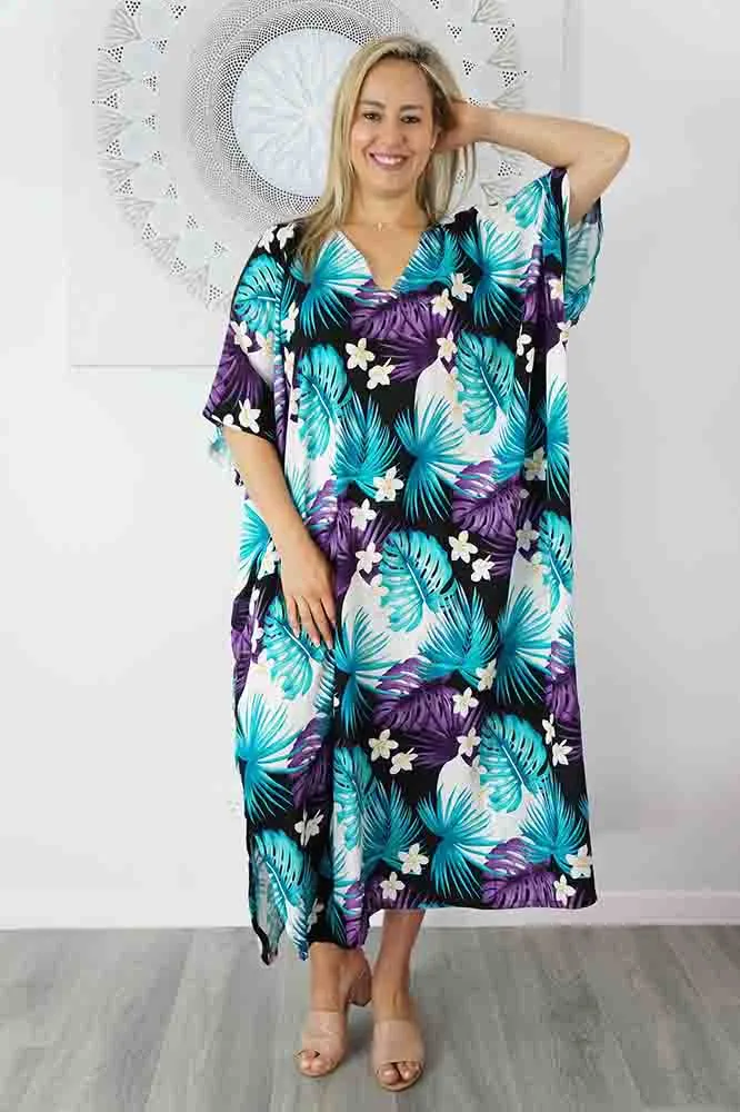Premium Long Kaftan "Moonflower"