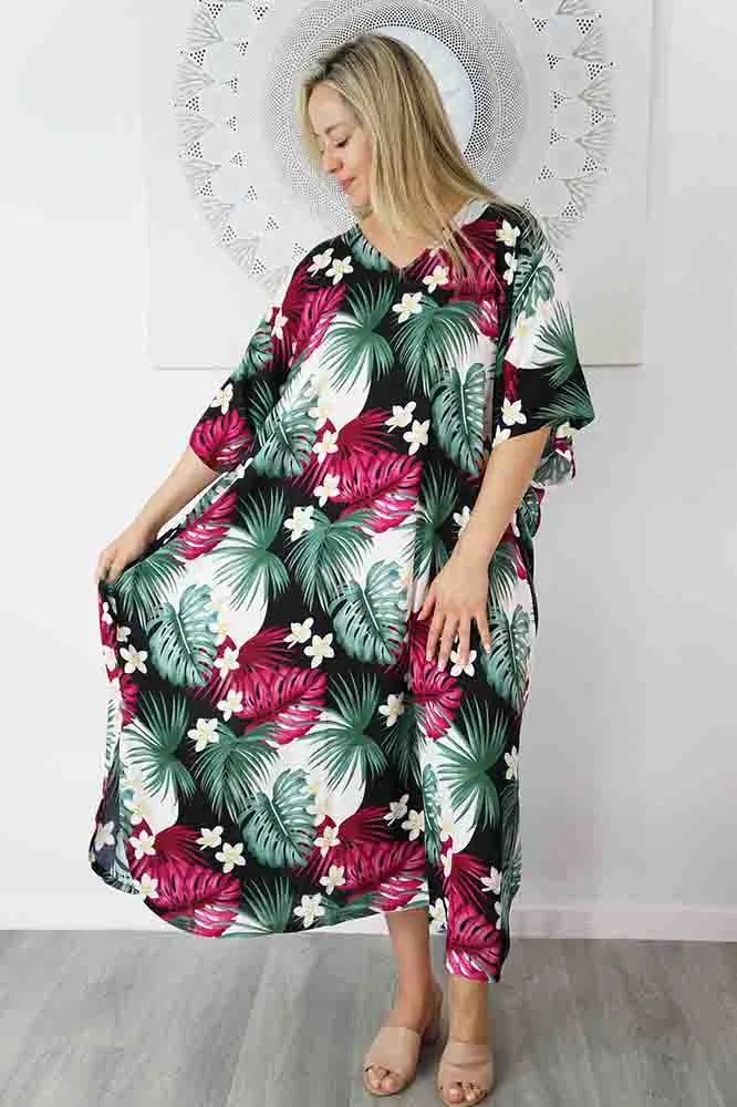 Premium Long Kaftan "Moonflower"