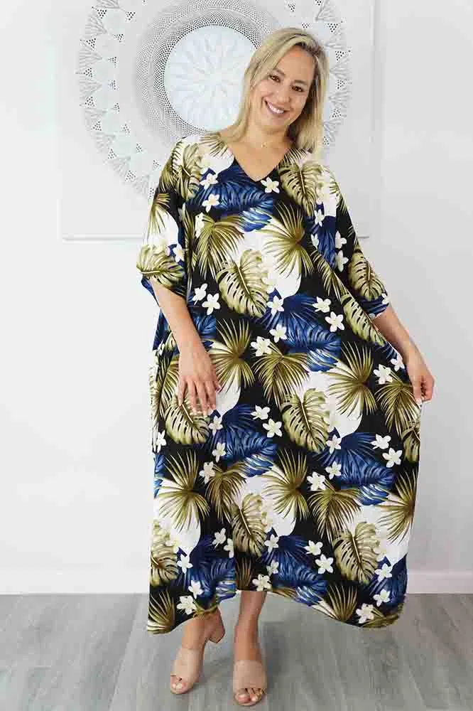 Premium Long Kaftan "Moonflower"