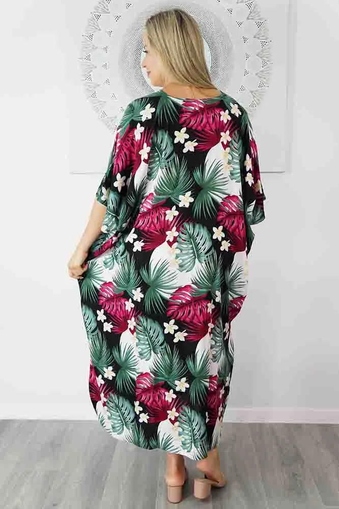 Premium Long Kaftan "Moonflower"