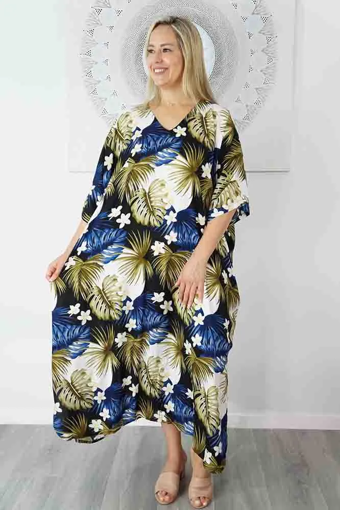 Premium Long Kaftan "Moonflower"