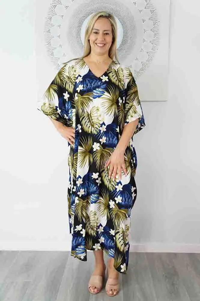 Premium Long Kaftan "Moonflower"