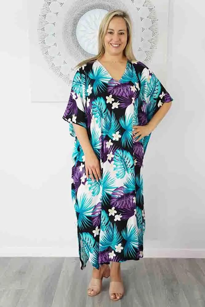 Premium Long Kaftan "Moonflower"