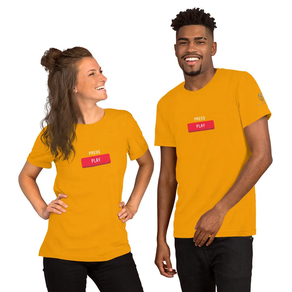 Press Play Short-Sleeve Unisex T-Shirt