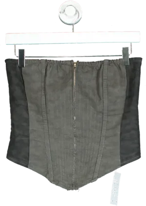 PrettyLittleThing Grey Corset Top UK 10