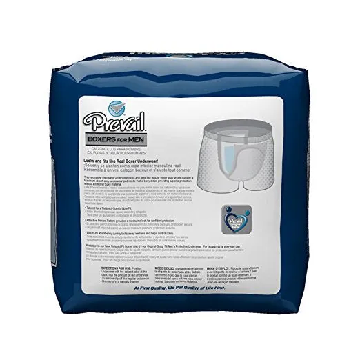 Prevail® Boxers for Men - Case/40 (large/x-large 38" - 64")