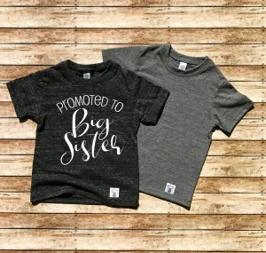Promoted To Big Sister Again Shirt - Promoted To Sister - Big Sister Shirt - Sister Shirt - Pregnancy Announcement Shirt -Tri-Blend T-Shirt