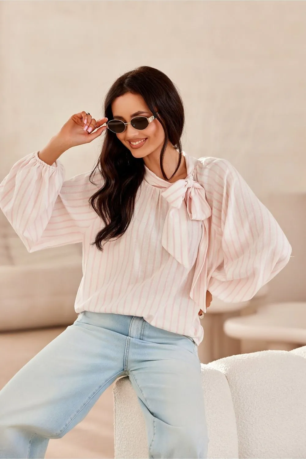 Puffy Sleeve Laced Blouse