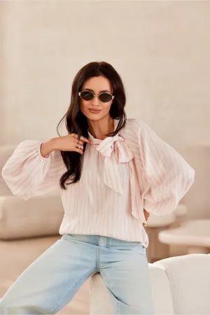 Puffy Sleeve Laced Blouse