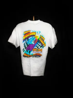 " Who's Steering Your Boat ? " Power Boating Beefy-T Shirt