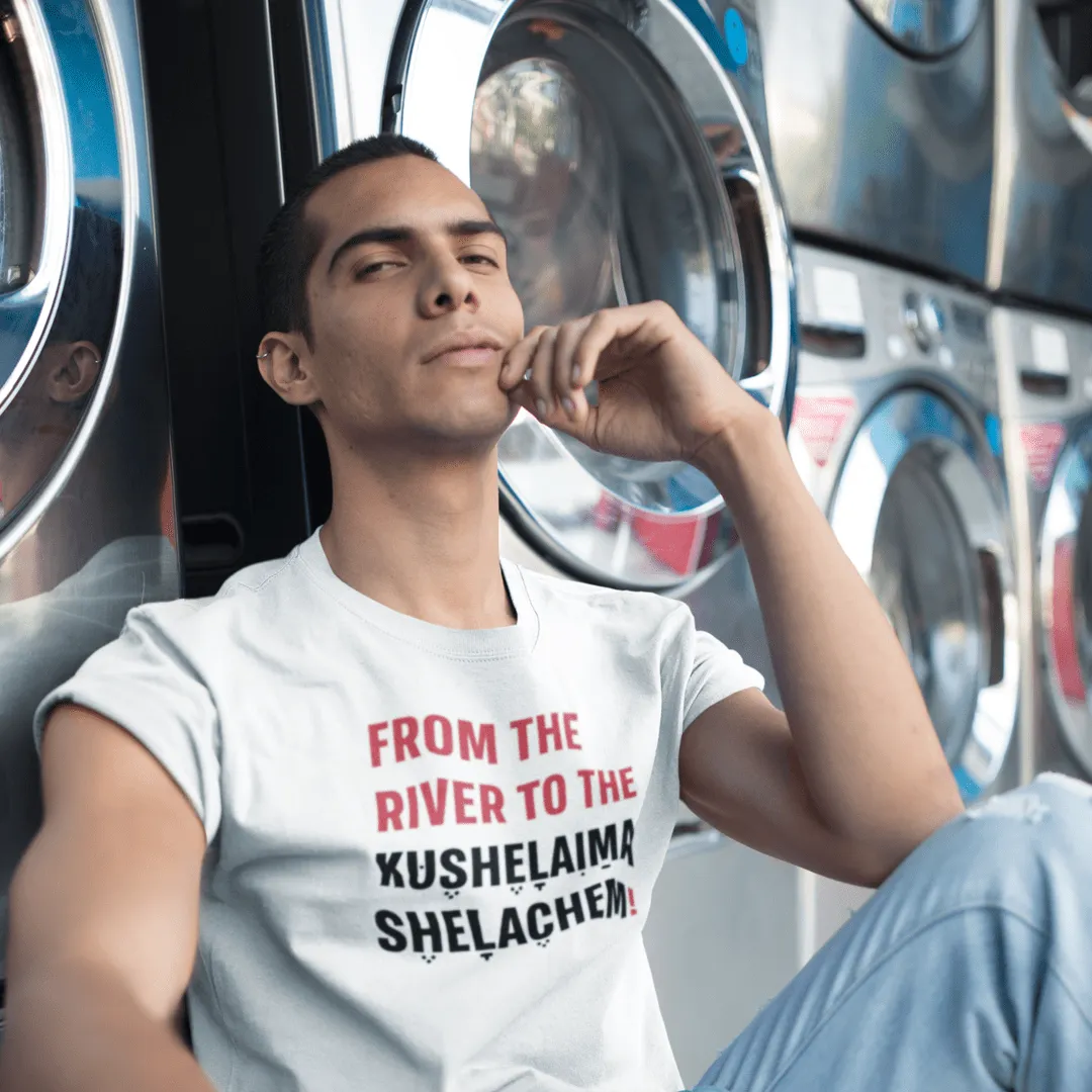 "From The River" White T-shirt for Men