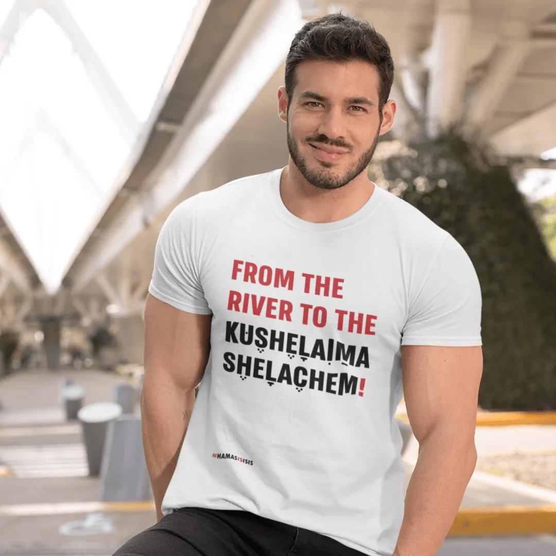 "From The River" White T-shirt for Men
