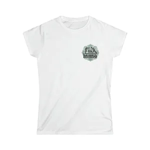"Fuck Hamas Arabesque" White Custom T-Shirt for Women | Art by Ori Bejerano