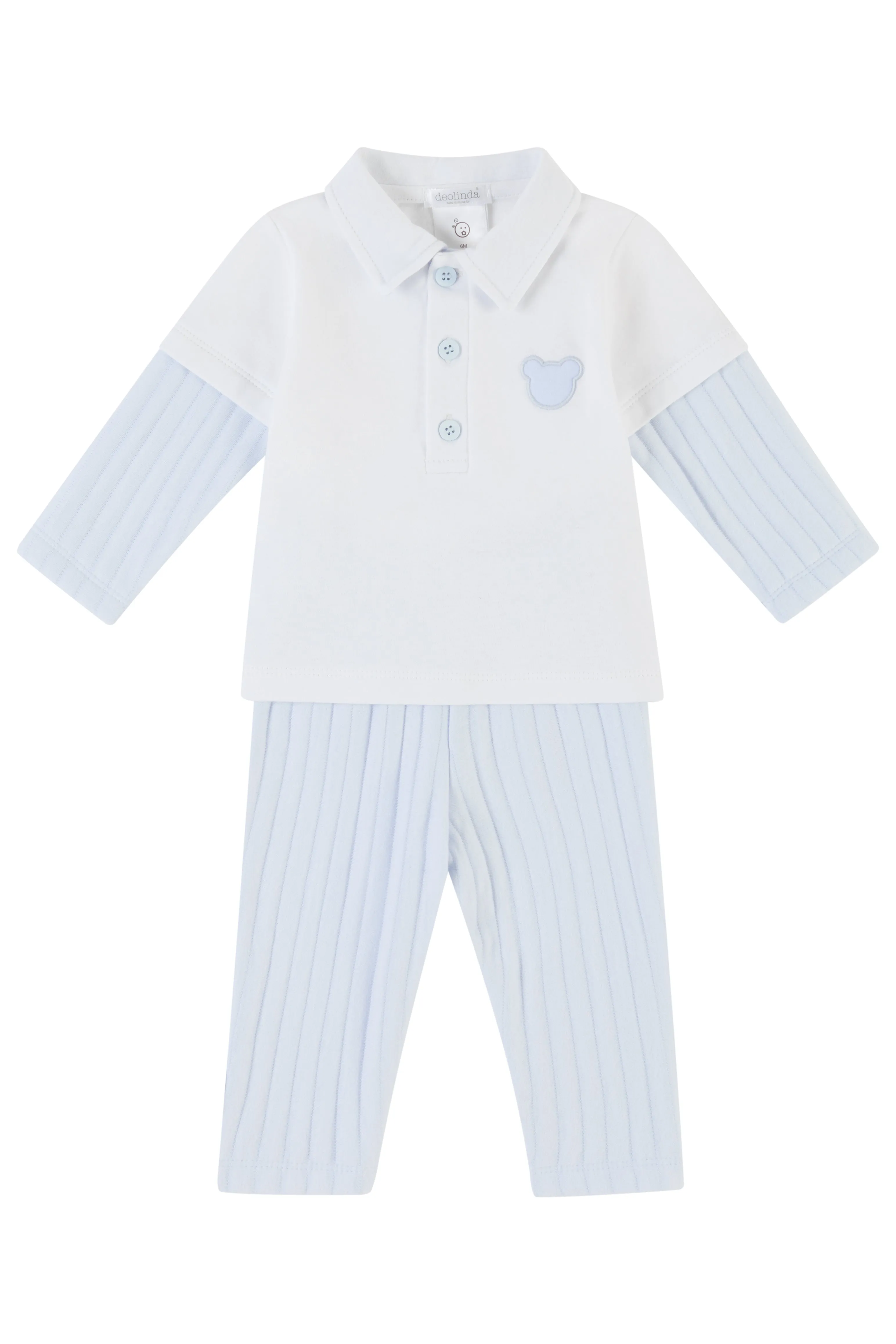 "Otto" Blue Bear Polo Shirt & Trousers