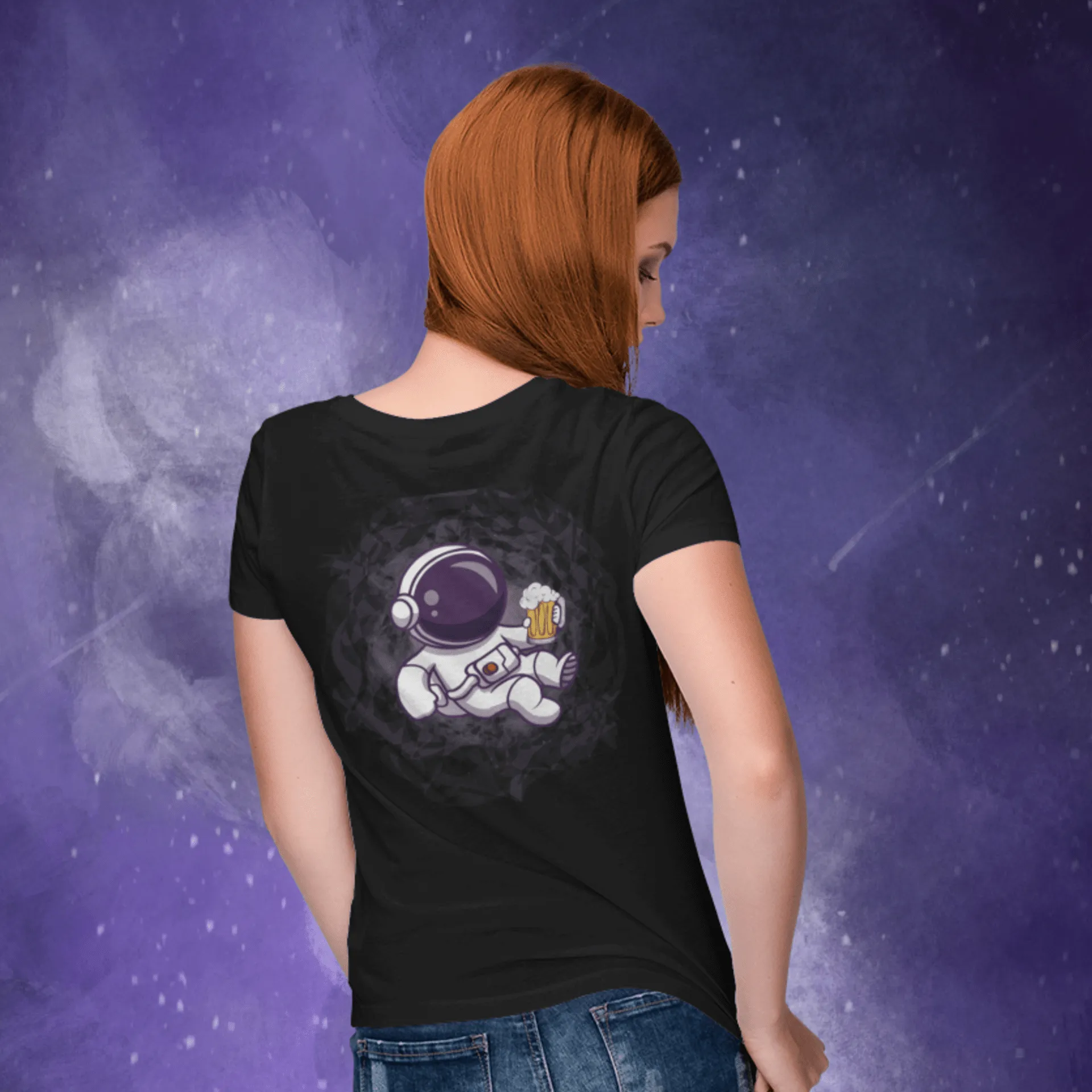 "Space Beer"  Custom T-Shirt for Women