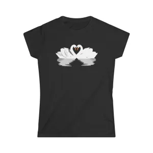 "Swan Love"  Custom T-Shirt for Women