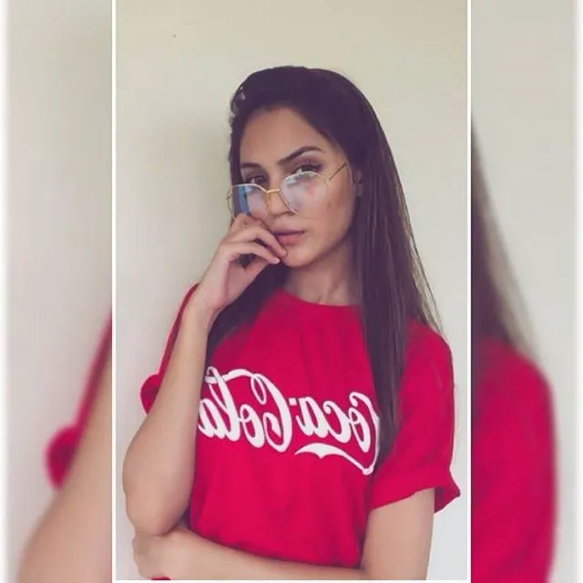 Red Coca Cola Cotton Printed T-Shirt For Women