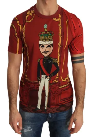 Red Cotton Crewneck T-Shirt