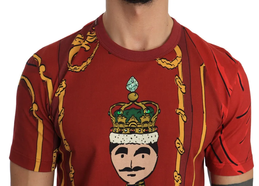 Red Cotton Crewneck T-Shirt