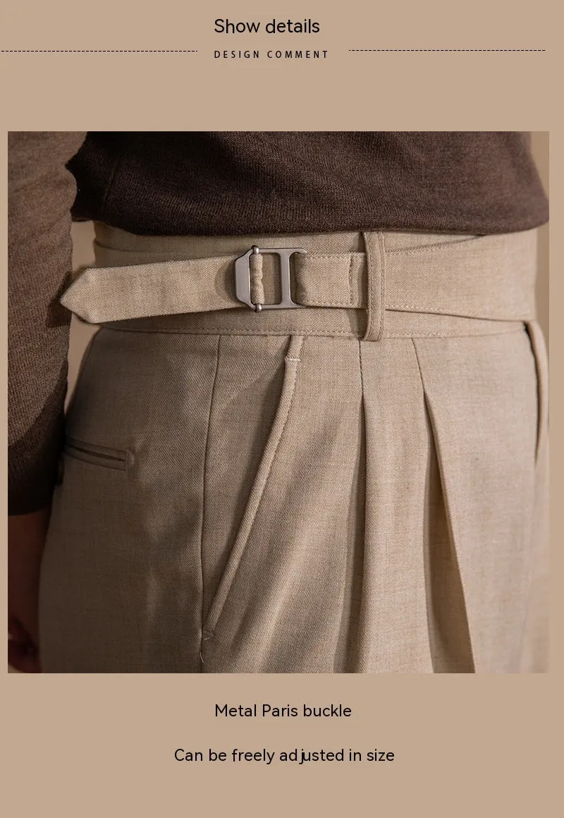 Retro Refined High-Waisted Trousers