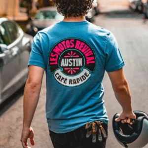 Revival Fast Coffee T-Shirt - Steel Blue