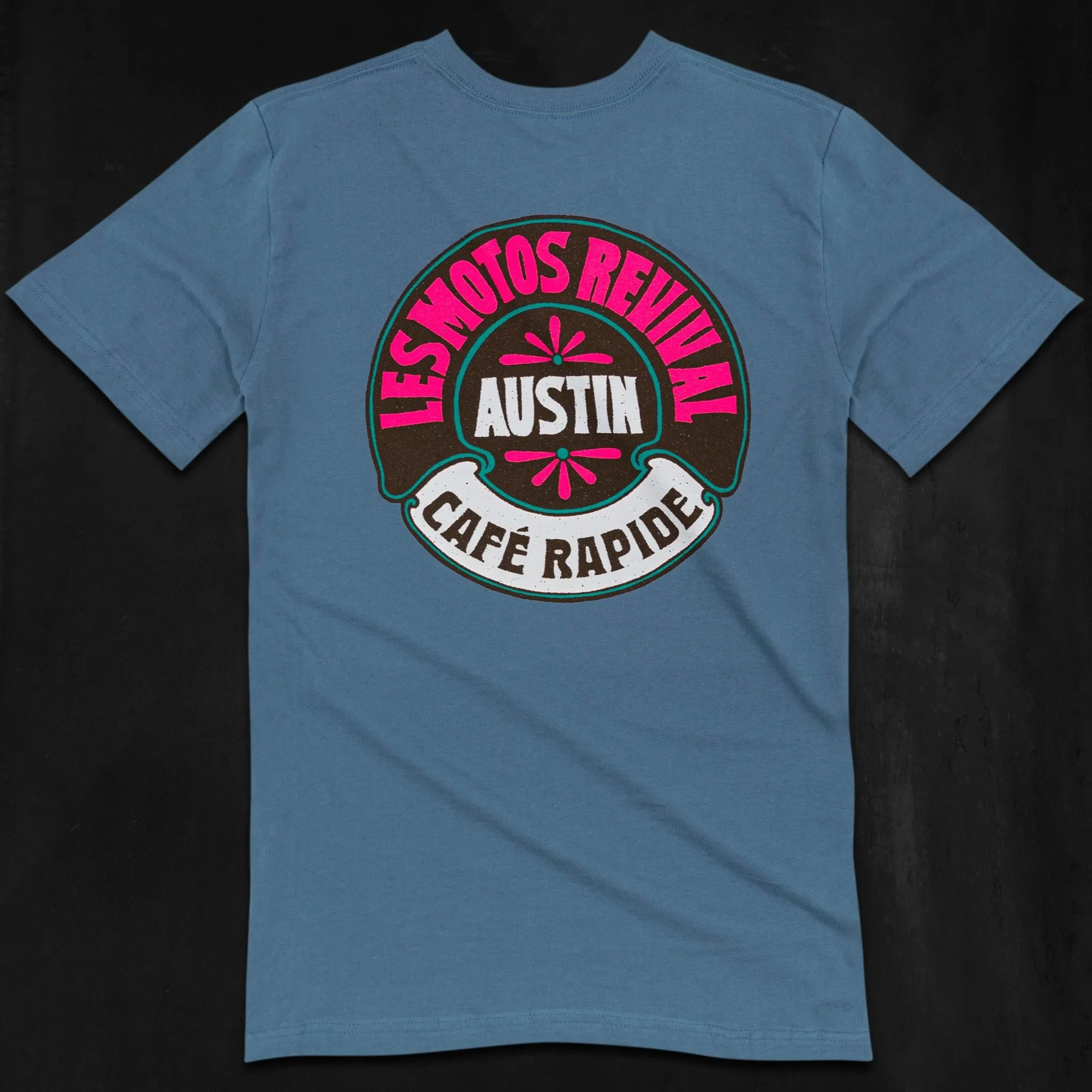 Revival Fast Coffee T-Shirt - Steel Blue