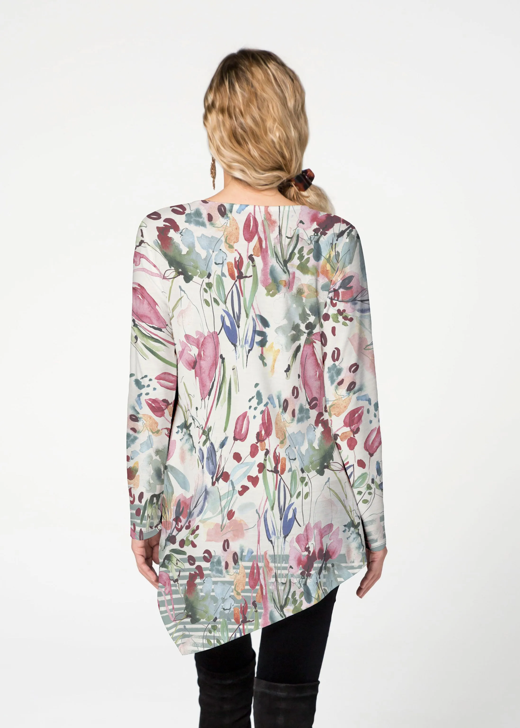 Rhapsody  (16191) ~ Asymmetrical French Terry Tunic