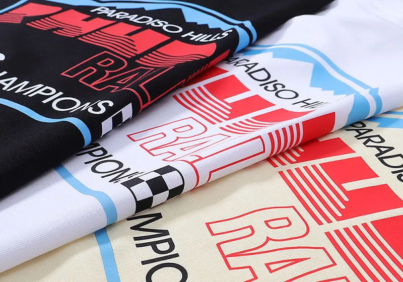 RHUDE Black dove lettering print T-Shirts
