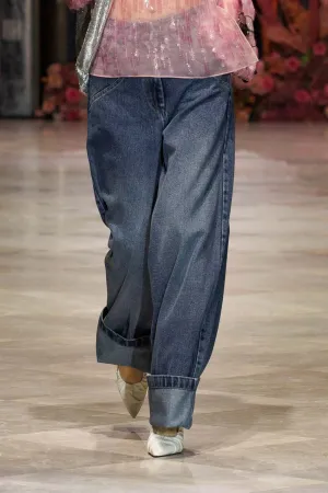 Rinsed Indigo Denim Trousers