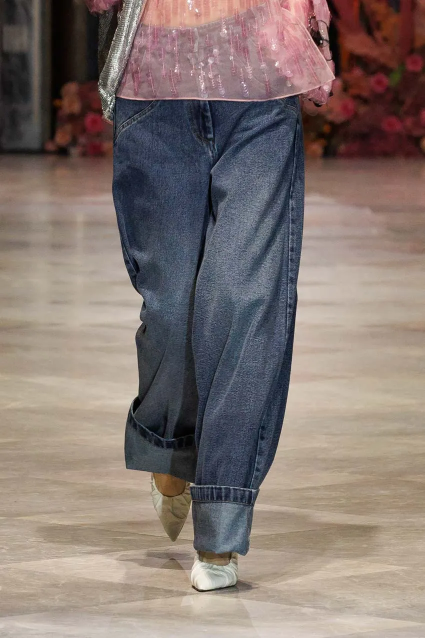 Rinsed Indigo Denim Trousers