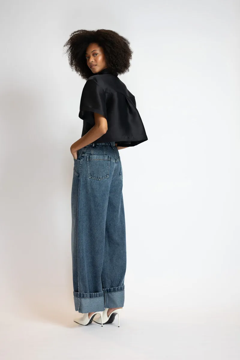 Rinsed Indigo Denim Trousers
