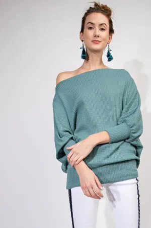 ROXY OFF SHOULDER THERMAL GRN-