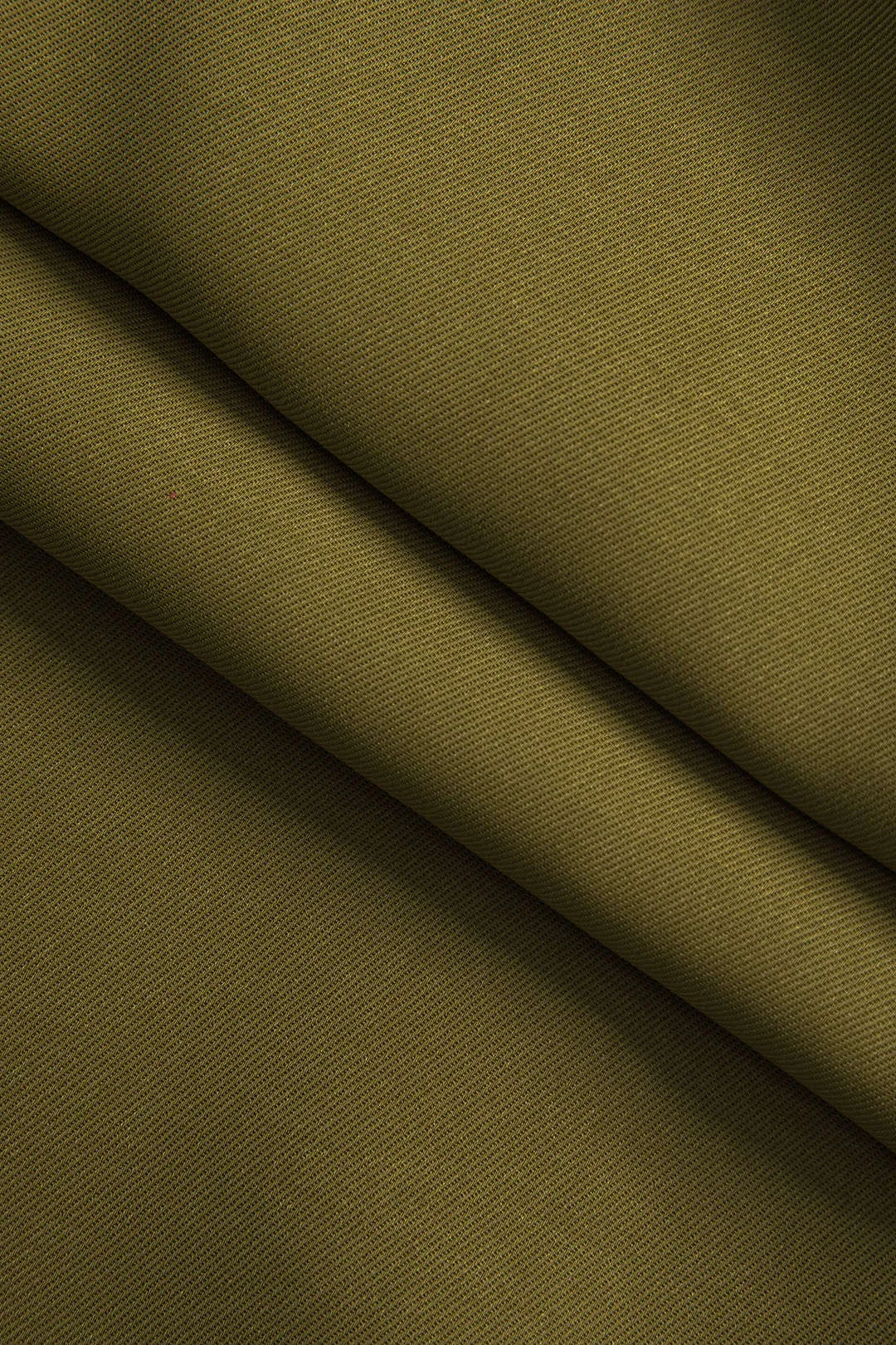Ruched High-Waisted Wide Leg Trousers in Twill Fabric