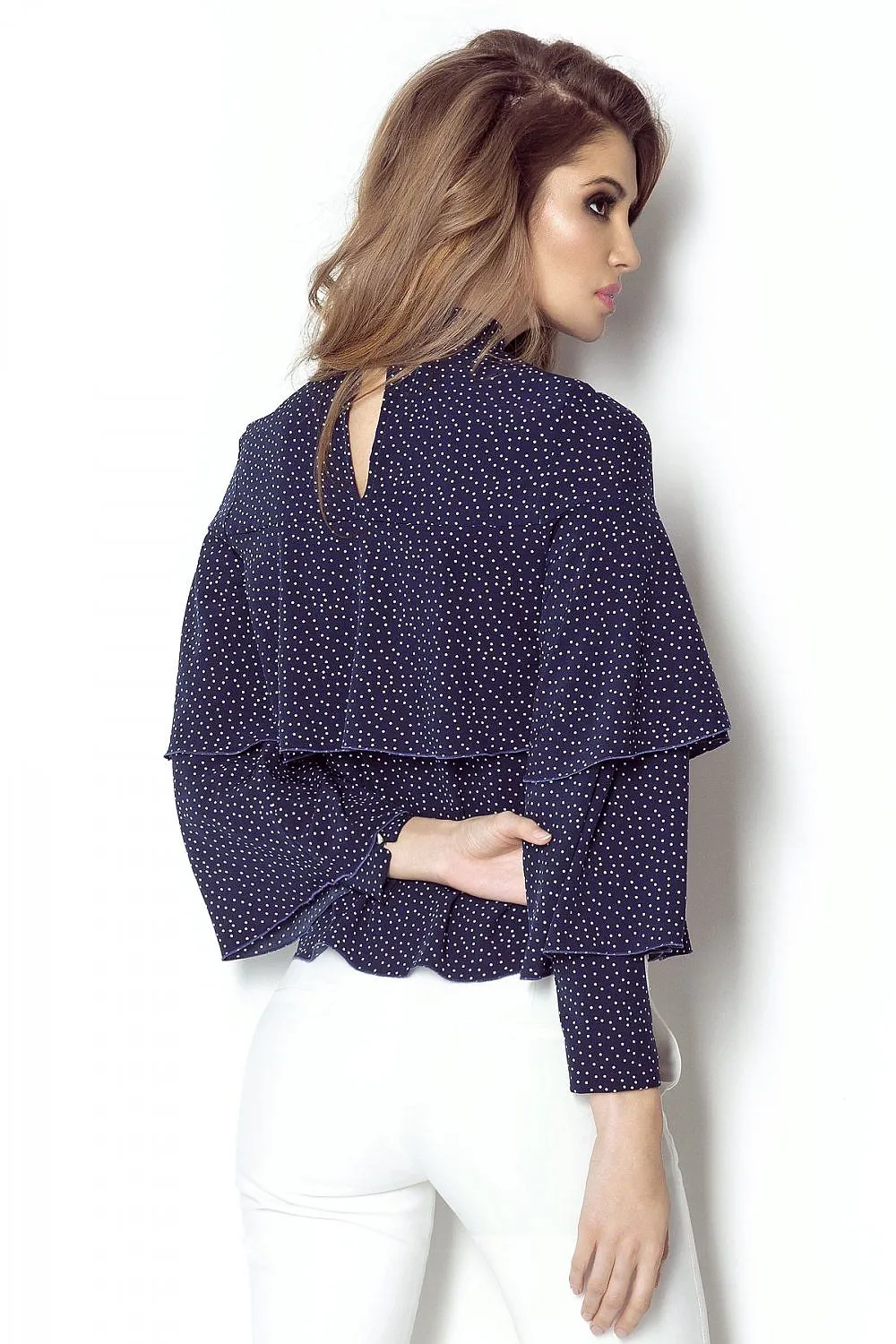 Ruffled Elegance Loose Blouse