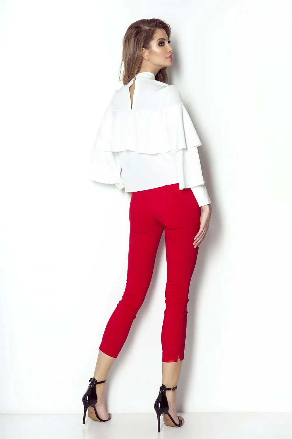 Ruffled Elegance Loose Blouse
