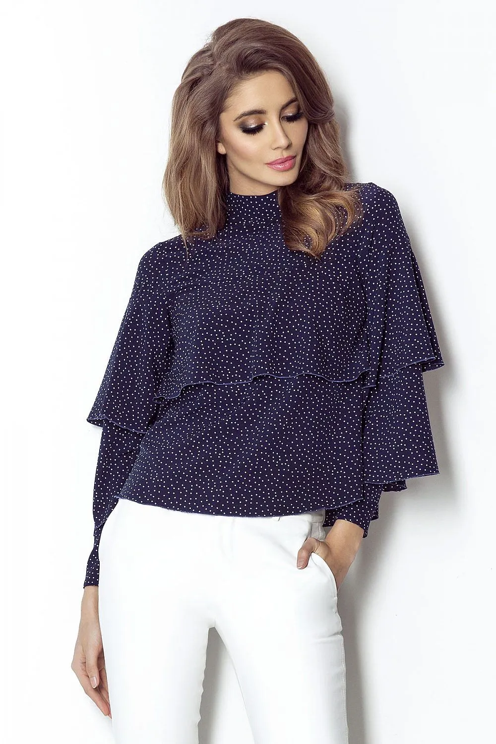 Ruffled Elegance Loose Blouse