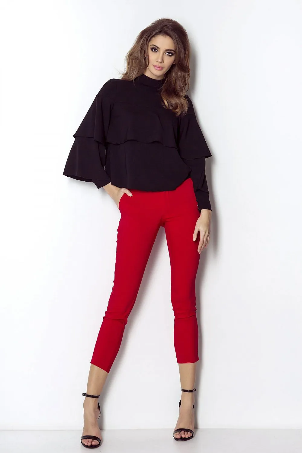 Ruffled Elegance Loose Blouse