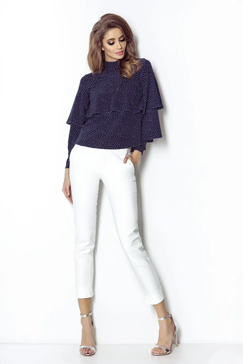 Ruffled Elegance Loose Blouse