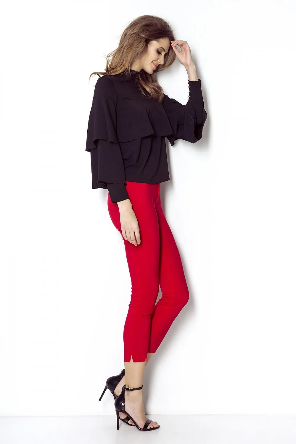 Ruffled Elegance Loose Blouse
