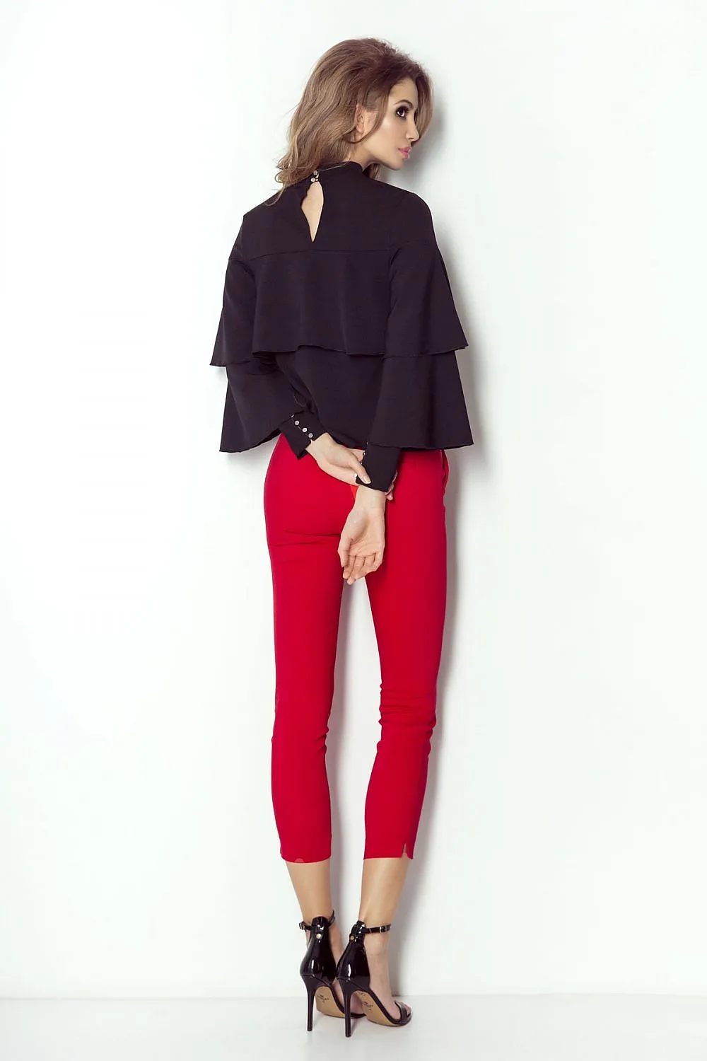 Ruffled Elegance Loose Blouse