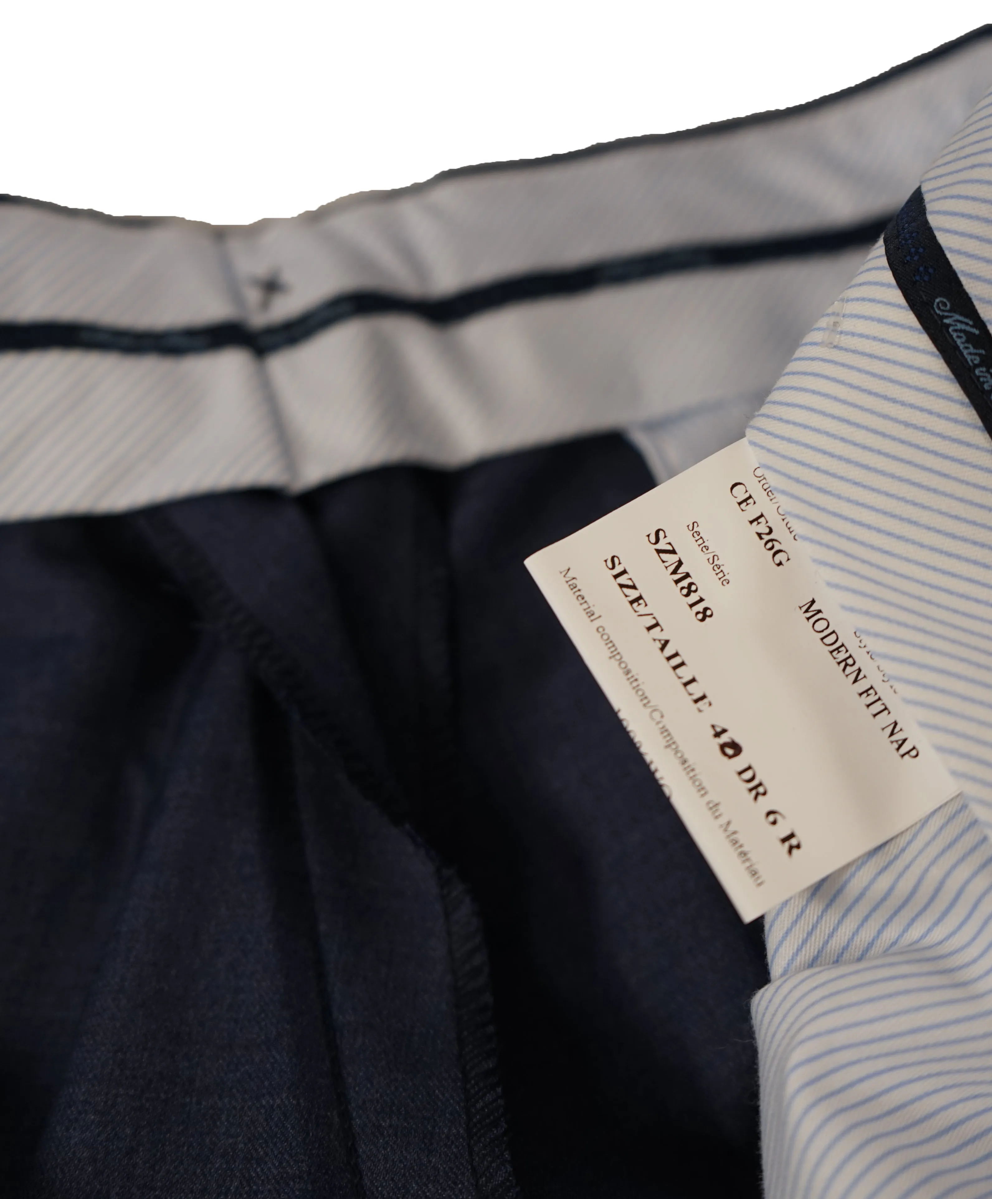 SAKS FIFTH AVE - Medium Blue MADE IN ITALY Flat Front Dress Pants - 34W