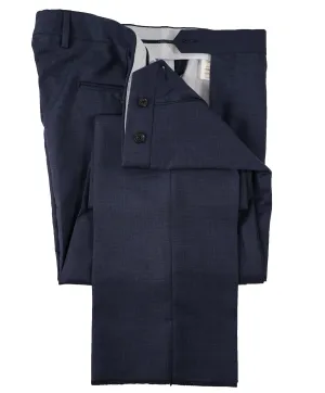 SAKS FIFTH AVE - Medium Blue MADE IN ITALY Flat Front Dress Pants - 34W