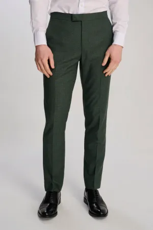Sandro Slim Fit Linen Look Suit Trousers in Green